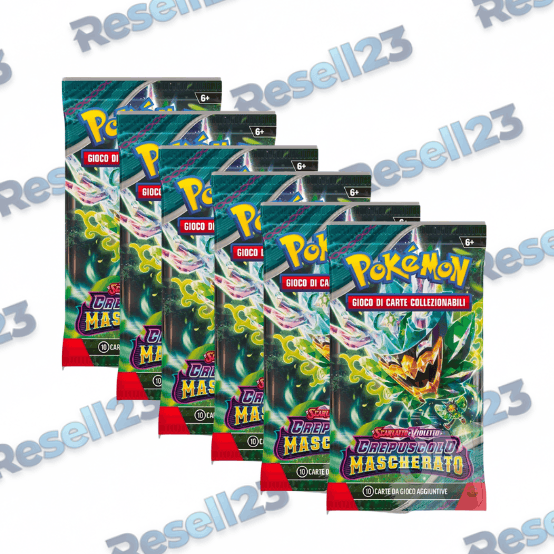 6 Buste Singole Pokemon Crepuscolo Mascherato IT Resell23