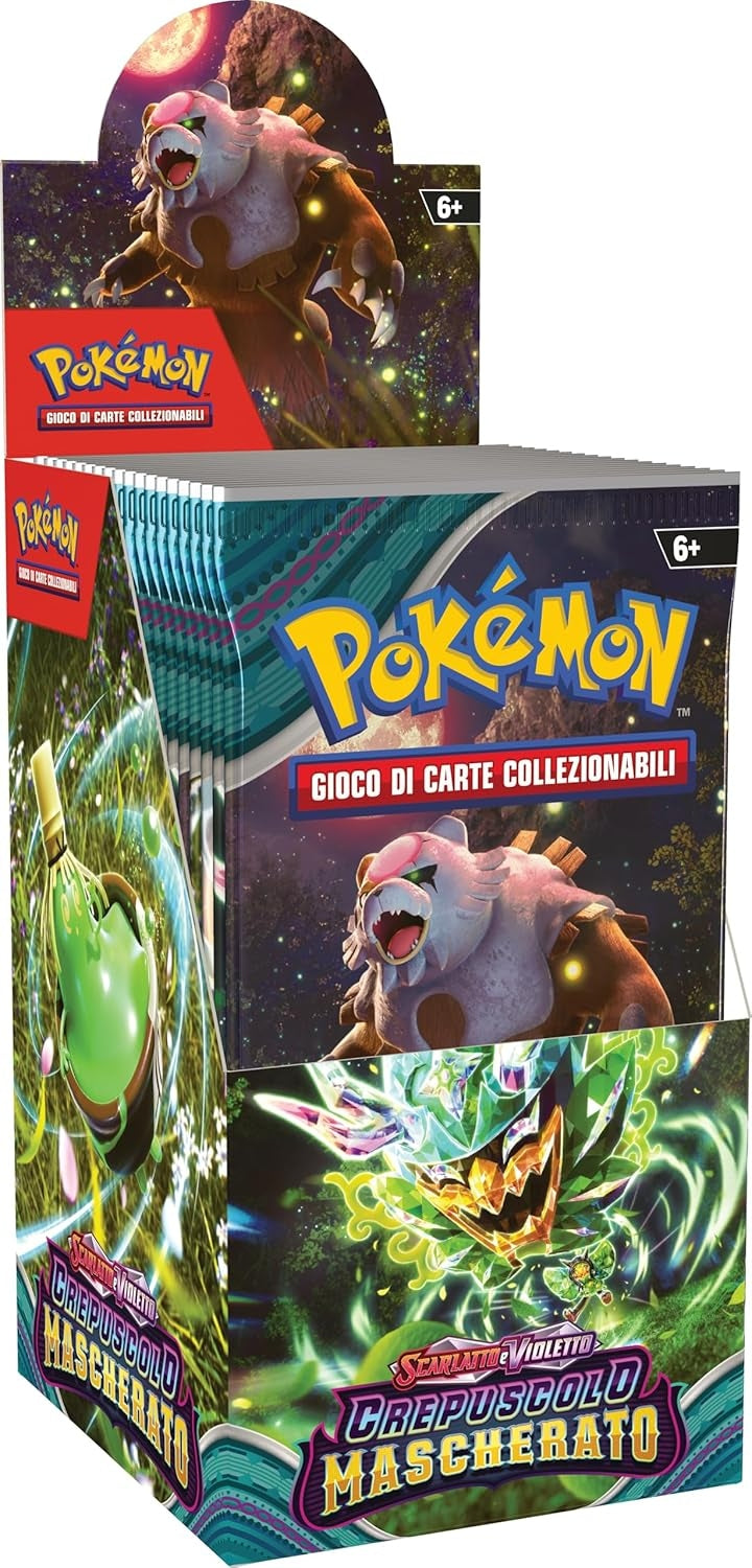Pokemon Crepuscolo Mascherato Espositore 18 buste IT + Carta Personalizzata