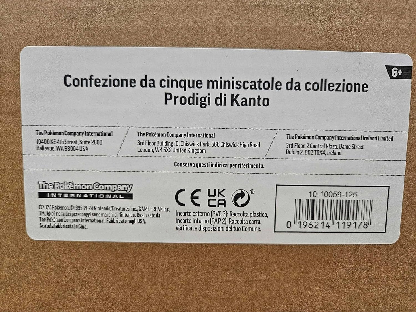 Pokemon Confezione da cinque minitin da collezione Prodigi di Kanto IT