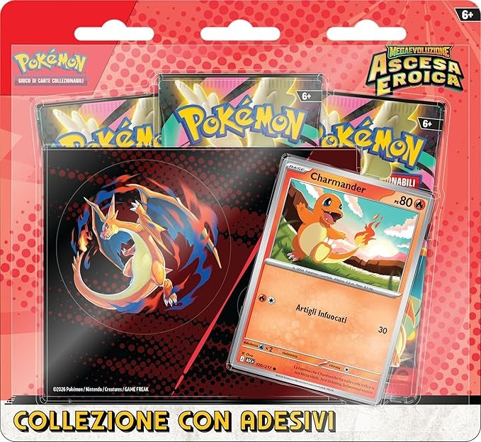 Pokemon Collezione con Adesivi (Charmander) Ascesa Eroica IT