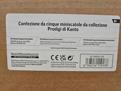 Pokemon Confezione da 5 Mini Tin da collezione Prodigi di Kanto IT