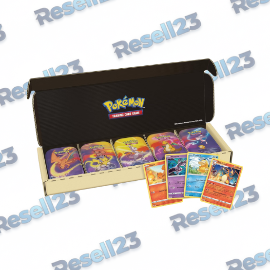 Pokemon 5 Mini Tin da collezione Prodigi di Kanto (1 Busta di Colpo Fusione e 1 Busta di Astri Lucenti) + Promo IT