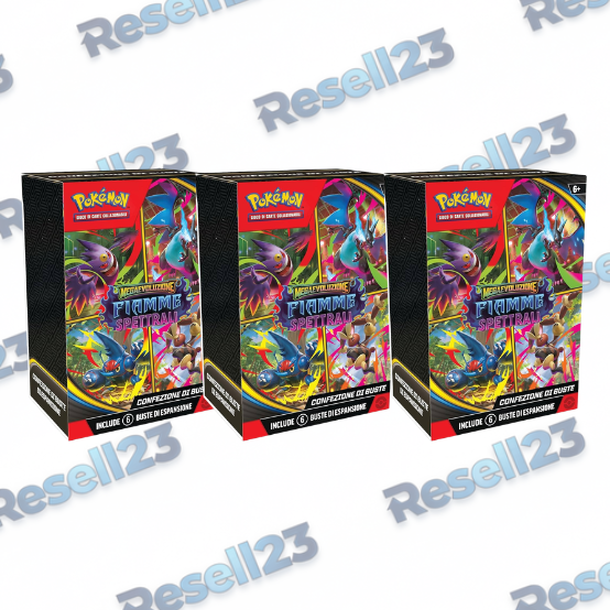 Pokemon 3 Bundle da 6 Buste Fiamme Spettrali IT