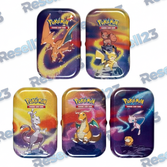 Pokemon 5 Mini Tin da collezione Prodigi di Kanto IT