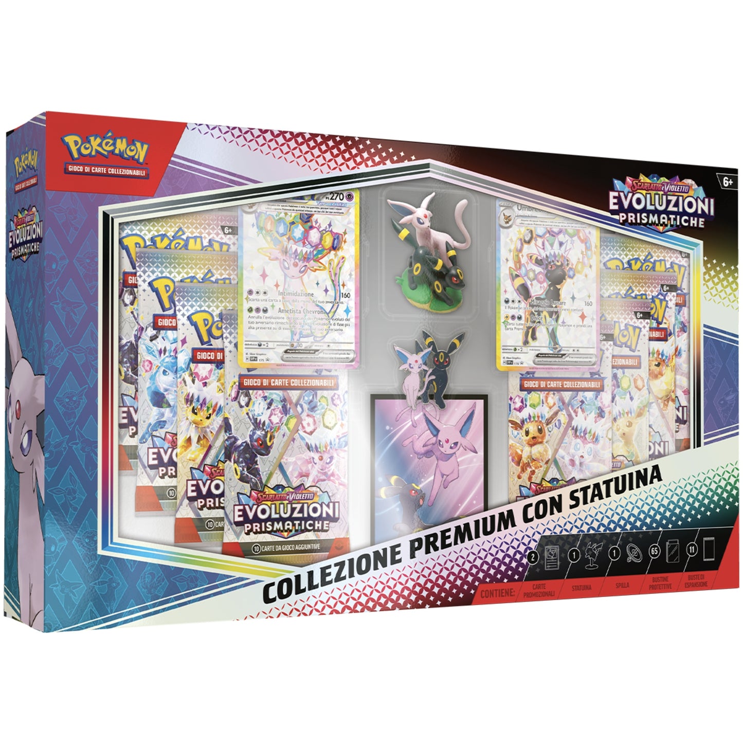 Pokemon Evoluzioni Prismatiche Collezione Premium con Statuina IT + Carta Personalizzata