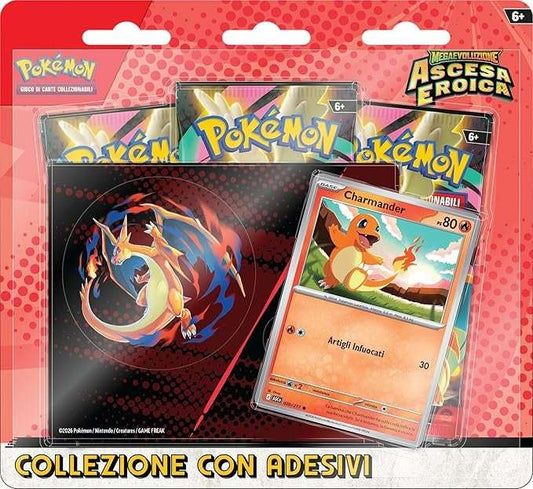 Pokemon Collezione con Adesivi (Charmander) Ascesa Eroica IT Resell23