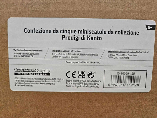 Pokemon Confezione da 5 Mini Tin da collezione Prodigi di Kanto IT Resell23